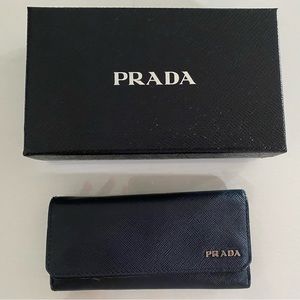 Prada Saffiano leather key holder